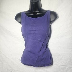 Vintage 90s purple whimsical loungewear athletic criss cross back top